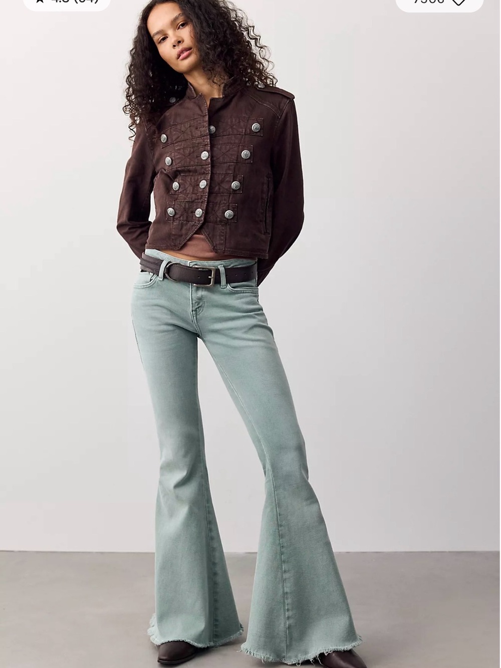 We The Free Light Sage Flare Jeans